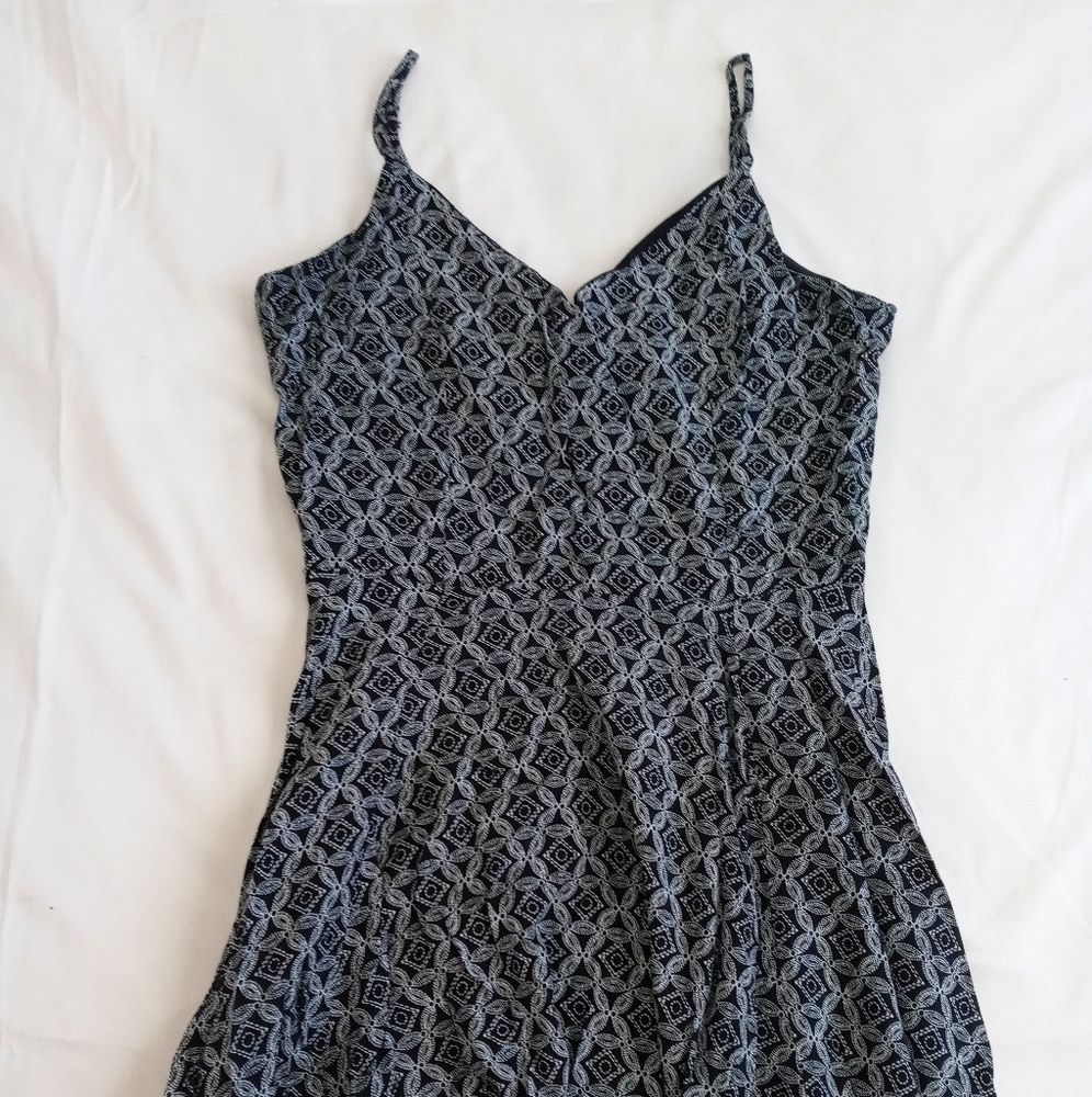 Black & White Pattern Mini Dress